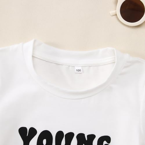 Image of Young Wild and Three Shirt 3 Year Old Birthday Outfit Girl Third Party Tshirt 3rd Birthday Gift Short Sleeve Shirt