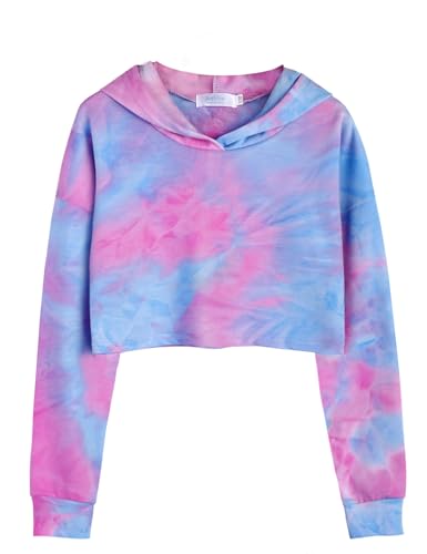 Arshiner Girls Tie-Dye Cropped Hoodie 5-16 Years
