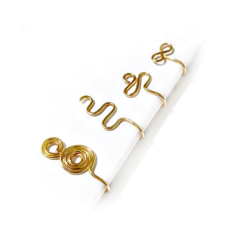 Nose Ring Fake - Nose Cuff Non Piercing - Gold African Nose Ring - Set of Four - Clip on Nose Ring