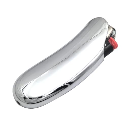 Lucklybestseller Heavy Curved Lighter Case Cover Holder Sleeve Pouches Metal Ergonomic Design for BIC Full Size Lighter J6