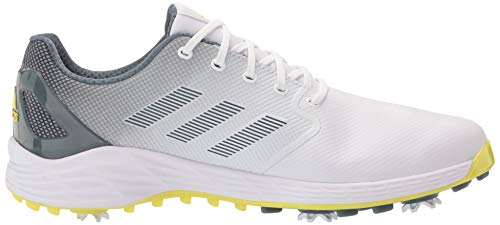 Adidas Mens Zg21 Golf Shoe, White/Acid Yellow/Blue Oxide, 7 Us #TOP5