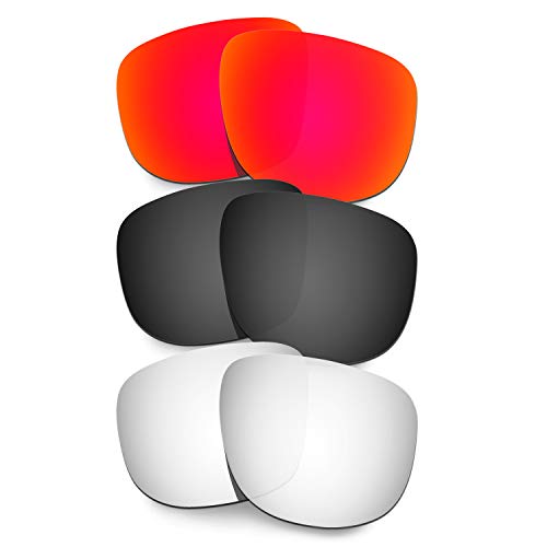 Verres rayés ? Lentilles Oakley Holbrook R OO9377 de rechange renforcées rouge noir titane