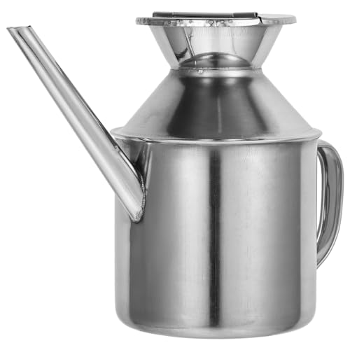 SUPVOX Aceitera de Acero Inoxidable 200 Ml Colador Antigoteo, Dispensador Práctico para Aceite de Oliva y Vinagre, Recipiente para Cocina Doméstica y Profesional