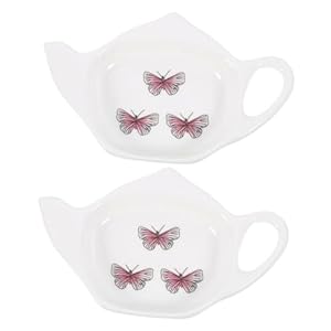 Bebemoko Teekannenform Porzellan Teebeutelablage Set