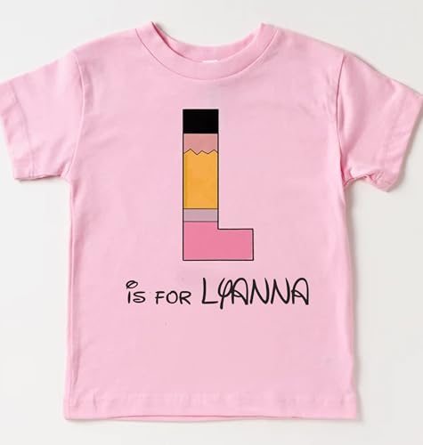 Personalized Back to School Shirt, First day of School Shirt with Name, Monogram Girls Boys Pencil Shirt2