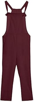 Vanchenl Dames losse katoenen linnen overalls zomer casual baggy verstelbare jumpsuits romper haremsbroek, zwart, XL