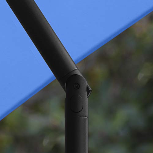 Sunline Astella Styles 9 ft Crank Open Push Tilt Steel Ribs and Pole Market Patio Umbrella (Pacific Blue) - Thumbnail 5