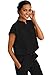 Healing Hands Women's Scrub Top Relaxed Fit Journey Top - 2 Pockets with Knit Details, Dolman Sleeve and Rounded Hem - 2152, S, Black