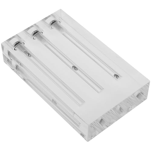 Happyyami Comparateur D'huile Moteur Acrylique 1 Set 3 Trous pour Test de Viscosité D'huile de Transmission Outil de Test D'huile pour Véhicule