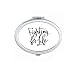 Fighting for Life Quote Art Deco Gift Fashion Mirror Portable Fold Hand Makeup Double Side Glasses