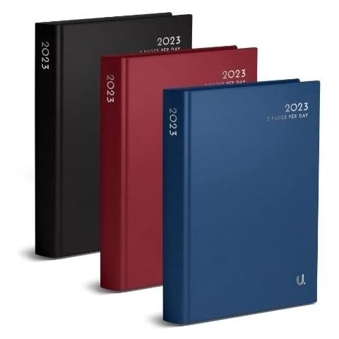 Martello P2893 - A5 2 Pages per Day 2023 Diary, Assorted Classic Colours X1 Cover