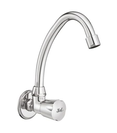 JAL Spiti Bib Tap Swivel Without Flange 15mm Faucet | Stainless Steel | for Bathroom & Kitchen | Anti Rust | Chrome 1537J
