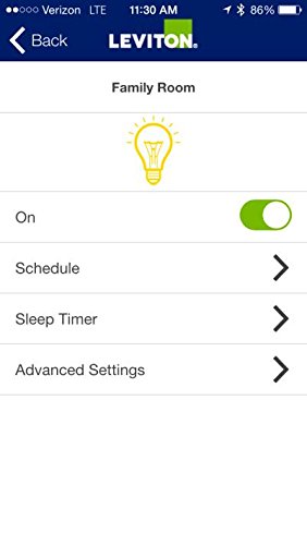 Leviton Dds15-Bdz 15 Amp Dual Voltage 120/277Vac Decora Digital Switch And Timer With Bluetooth Technology, Neutral Required #TOP1