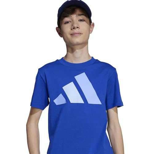 adidas Unisex Kinder Essentials Big Logo Shirt, Team royal Blue/Blue Fusion/Glow Blue, 13-14 Years – Ansicht 5