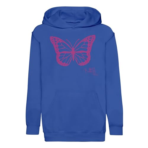 Sweat à capuche enfant papillon rose idéal pour l'école et le parc