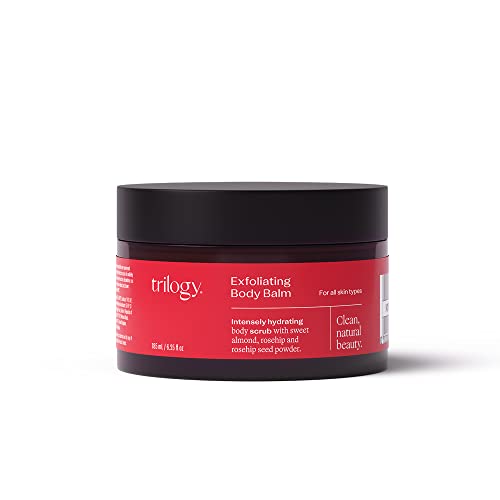 Trilogy Exfoliating Body Balm, 6.30 Fl Oz - For All Skin Types - Intently Hydrating Body Scrub With Sweet Almond Oil, Rosehip & Natural Exfoliants #TOP7