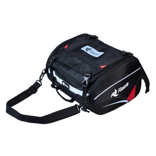 Image of Raida Compass T35 Motorcycle Tail Bag | 35L | 1680D Fabric, EVA Reinforced | Detachable Flap for Extra Luggage | Sling-Bag Convertible | Rain Cover Included