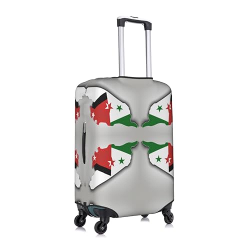 Syrian Arab Republic Flag Map04 Luggage Cover Suitcaseprotector Fits 18-32 Inch Luggage Custom Luggage Cover Personalized Suitcase3