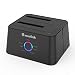 WAVLINK USB 3.0 to SATA (5Gbps) Dual-Bay Hard Drive Docking Station for 2.5 inch/3.5 Inch HDD,SSD Support Offline Clone/Backup/UASP Functions [10TB×2 ]-Black