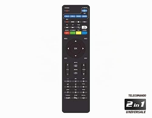 Decoder Satellitare HD 1080p Compatibile con TV satellitare Con Tessera Gold Inclusa Da Attivare S2 DVB-S2 HEVC H265 MAIN 10 CON TESSERA con TV SATELLITARE INCLUSA. Telecomando 2 in 1