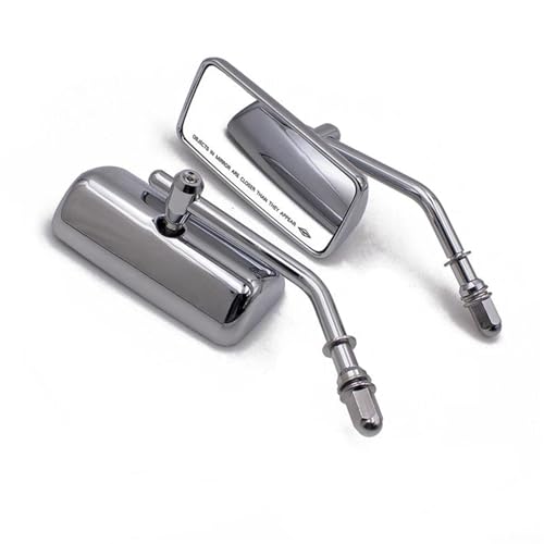 Espejo de manillar rectangular cromado de alta resistencia para Harley Sportster 90-13 2