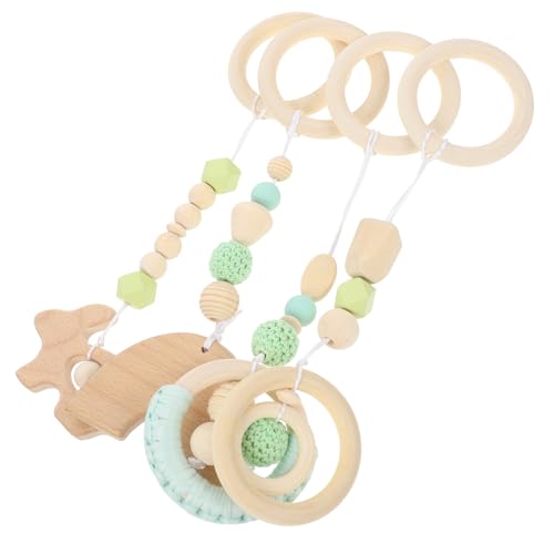 Hohopeti 4個新生児用フィットネスラック吊り下げ玩具 ちゃんの感覚発達を促すジムオーナメント ベビールーム装飾兼写真撮影小道具