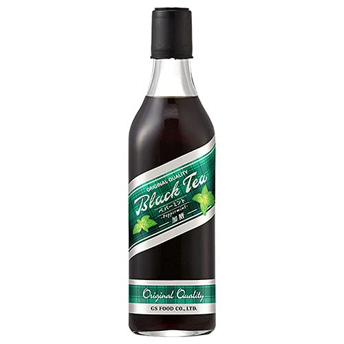 ジーエスフード GS ブラックティー ペパーミント 500ml瓶×12本入