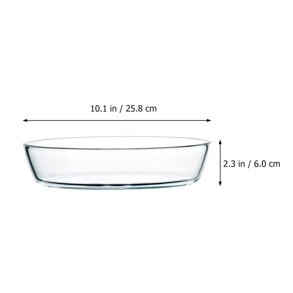 SOLUSTRE Ovale Glas Auflaufform Mikrowellengeeignet mit Einfacher Reinigung Weiß als Servierplatte für Haushalt und Küche