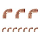 PACKAGE INCLUDES: This package contains 10-Pack Copper 90° LR Elbow, with 3/4" C x 3/4" C Sweat Solder Connection. HIGH-QUALITY COPPER: Resistant to corrosion and high pressure, safe for potable water systems, and built for long-term & reliable perfo...