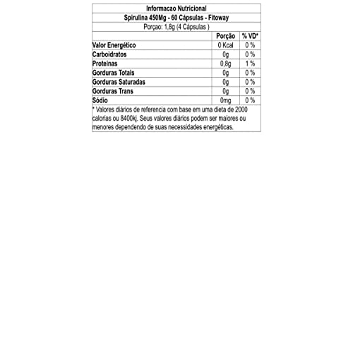 Spirulina 450Mg - 60 Cápsulas, Fitoway