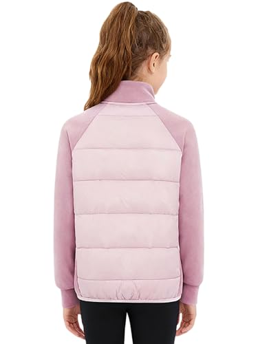 Image of Kids Girls Full Zip Sweatshirt Velvet Fleece Warm Jackets For Autumn Winter Camping Outdoors