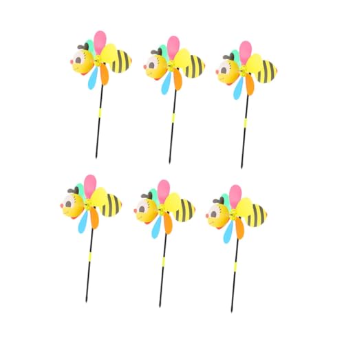 BCOATH Girandole a Forma in Plastica Per Ragazzo Set Da 6 Decorazione Per Giardino e Prato Giocattolo a Vento Colorato Per Esterno