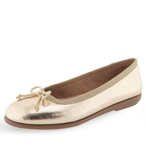 Aerosoles Women's Homebet Ballet Flat, Gold Metallic, 8.5