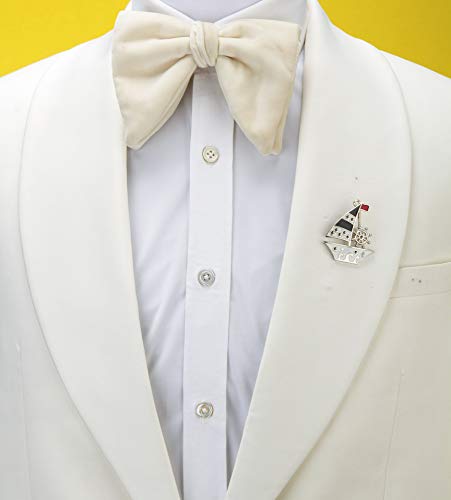 Knighthood Brooch Sailboat Shape Badge Lapel Pin Brooch, Shirt Stud (Multi) (Metal)2
