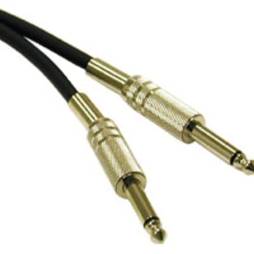 C2G 40063 Pro-Audio 1/4 Inch Male to 1/4 Inch Male Cable, Black (1.5 Feet, 0.45 Meters)