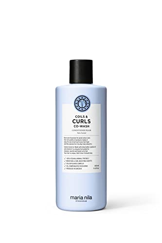 Maria Nila Coils & Curls Co-Wash, 350 ml, For Curly & Wavy Hair, Jojoba oil to Stay Hydrated while Washing