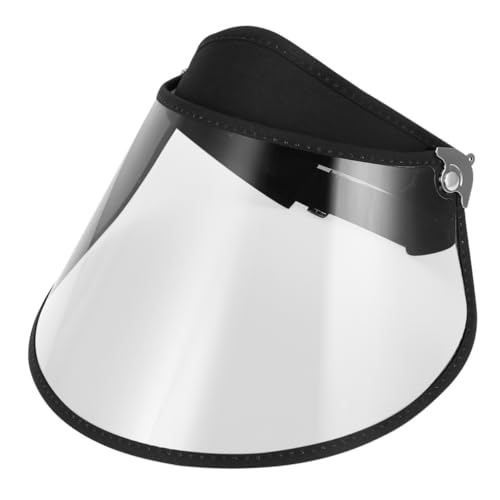 Chapeau de soleil vide Hemobllo masque facial transparent équipement plein air adultes noir