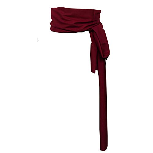 COSFLY Men Pirate Medieval Renaissance Large Sash, Aubergine, Size One Size