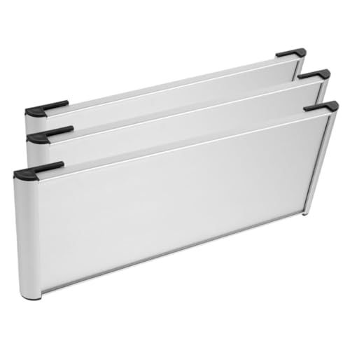 Plaques signalétiques de porte Vaguelly en aluminium, lot de 3 porte-étiquettes 12x30 cm
