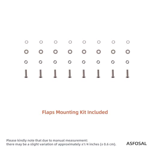 Image of Mud Flap Hangers for Semi Trucks, Heavy Duty, Nominal Length: 30 inch, 1 Pair (2 pcs) Package w /All Hardware for Mounting Brackets and Flaps (Chrome w /Reflective, 2.5 inch Bolt Spacing)