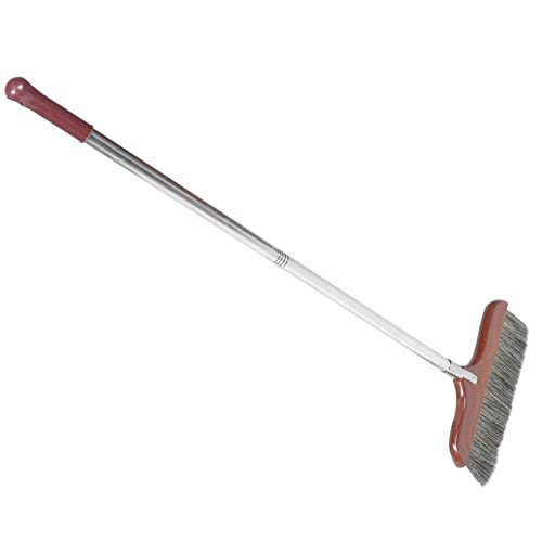 PACKOVE Long Handle Detachable Broom with Soft Bristles for Indoor Cleaning Lightweight Dust Sweeper for Hardwood Floors for Home Use and Outdoor Activities