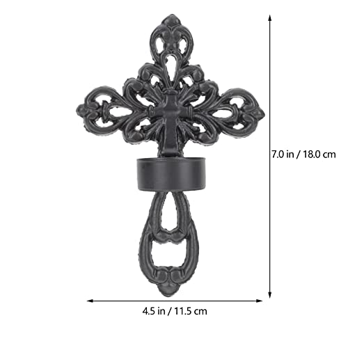 Zerodeko 2Pcs Metal Candle Holder Wall Hanging Sconce Tealight Pillar Candlesticks Cross Tealight Candle Holder Retro Iron Candlestick For Living Room Bathroom Dining Room #TOP5