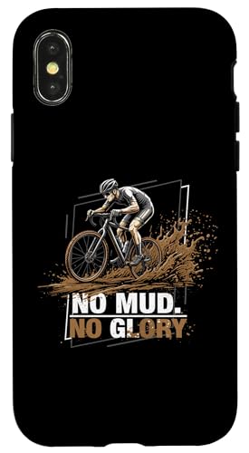 No Mud No Glory �T�C�N�����O �O���x�� �o�C�N Grvaelbikes �O���x�� �X�}�z�P�[�X iPhone X/XS �p
