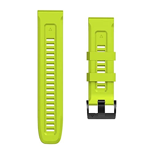 Bracelet silicone 26mm vert pour Garmin Fenix résistant à la sueur et l'usure