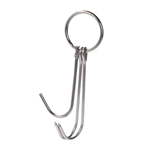 Ciieeo 6pièces Lot De Crochets à Viande Doubles Pour Rôtissage Et Séchage Acier Inoxydable Diamètre