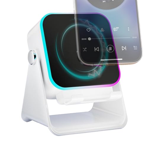 Haut-parleur induction avec support téléphone pliable pour la maison et le bureau