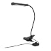 MarsLG 4-Watt LED Flex Neck Clip-On Table Lamp with Inline Dimmer Switch, 2409WH