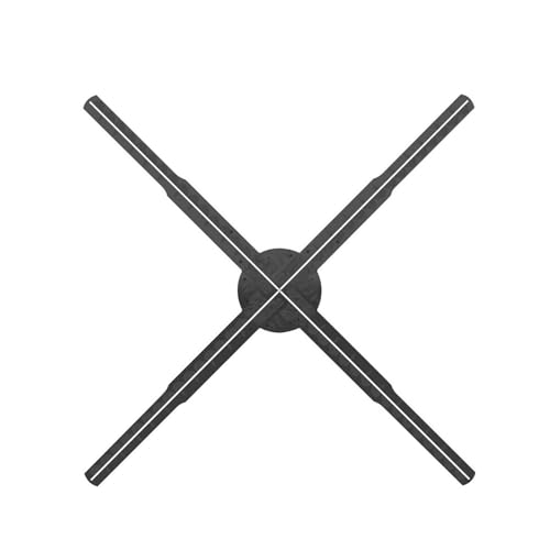 62 cm/24,4 Zoll Hologramm-Lüfter, LED-Lüfter mit bloßem Auge, 722 LED-Schild, Neonperlen, 8 GB Speicher, Handbuch, DIY-Bildtext Lebhafte Bilder