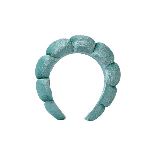SMYAXUNW Esponja de tela prensada para el pelo de las mujeres, diadema esponjosa y suave para el cuidado de la piel, bufanda de lavado facial, bufanda de maquillaje (HL)