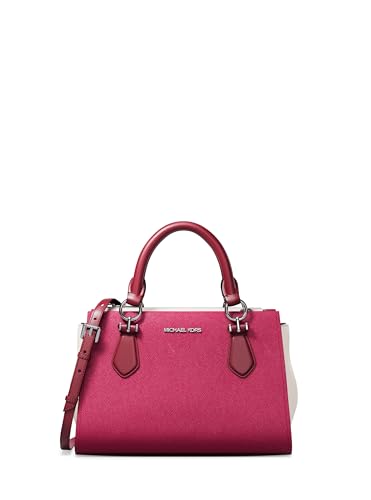 La Mejor Recopilación de Michael Kors los mejores 10. 40 Michael Kors Marilyn - Bolso bandolera pequeña, color plateado y frambuesa oscura, multicolor